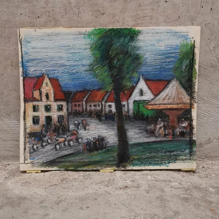 Kermiskoers - Gaston Willemsen, Antiek en Kunst, Kunst | Schilderijen | Klassiek, Ophalen