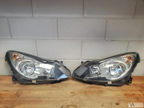 Opel Corsa D 2006-2010 koplamp links rechts zwart binnenwerk, Auto-onderdelen, Verlichting, Opel, Gebruikt, Ophalen of Verzenden