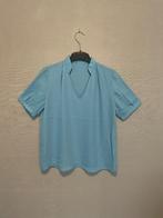 Lichtblauwe blouse met korte mouwen (L), Ophalen of Verzenden, Zo goed als nieuw, Maat 42/44 (L), Blauw