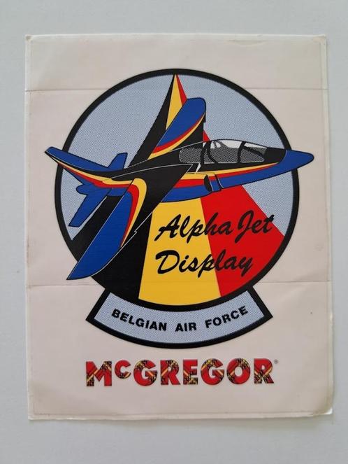 Vintage Sticker - Belgian Air Force - Alpha Jet Display, Verzamelen, Stickers, Zo goed als nieuw, Overige typen, Ophalen of Verzenden