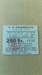 Ticket coupe de Belgique Saint-Trond SK Lokeren 1989, Envoi, Utilisé, Autres types