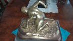 Verguld brons gesigneerd Rodin „the wrestlers”, Ophalen of Verzenden, Brons
