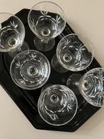 6 VINTAGE Kristallen aperitiefglaasjes., Antiek en Kunst, Ophalen of Verzenden
