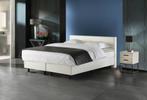 Bed Beka wit leer, Autres dimensions, Réglable, Deux personnes, Modern