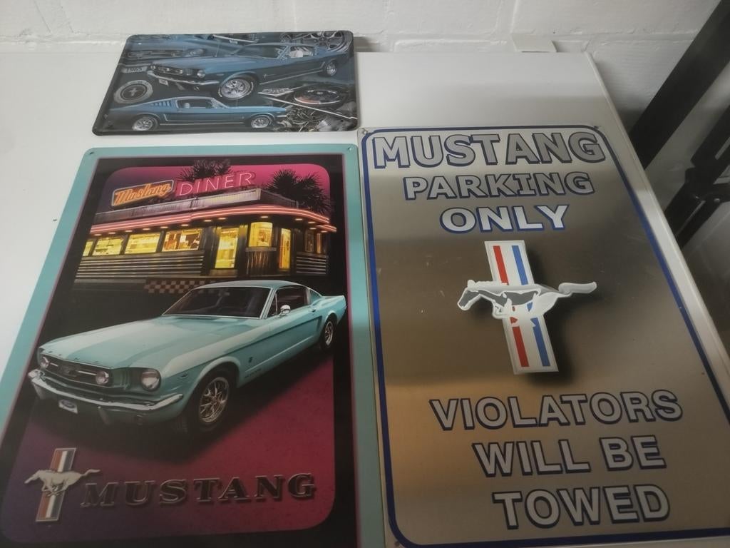 Mustang metalen wandbord plaat, Verzamelen, Ophalen of Verzenden, Zo goed als nieuw