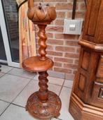 Vintage houtsnijwerk spiraal bijzettafel- glazen asbak  erop, Maison & Meubles, Accessoires pour la Maison | Colonnes & Piliers