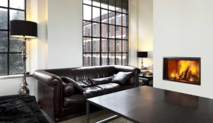 M-Design liftdeurhaard Inbouwhaard hout, Huis en Inrichting, Haarden, Zo goed als nieuw, Houthaard, Ophalen