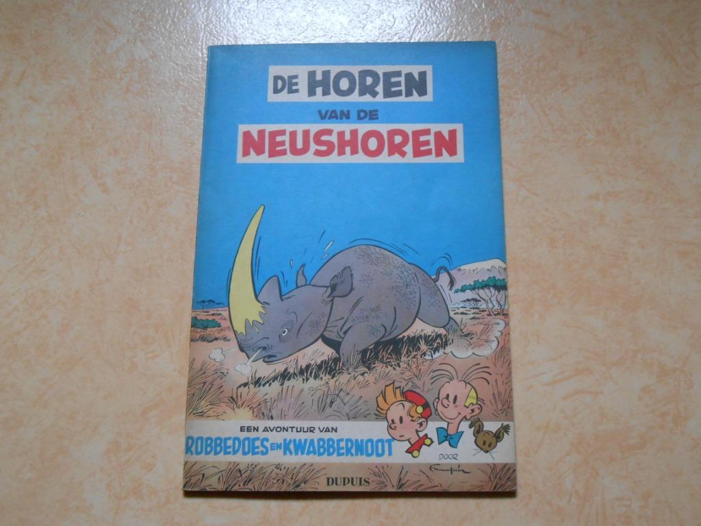 Robbedoes en Kwabbernoot 6 De horen van de neushoren 1955, Boeken, Stripverhalen, Zo goed als nieuw, Eén stripboek, Ophalen of Verzenden