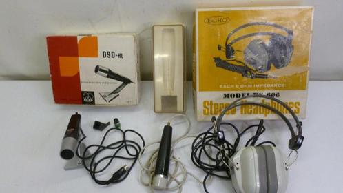 In één lot,vintage ,2 microfoons en koptelefoon., Audio, Tv en Foto, Overige Audio, Tv en Foto, Gebruikt, Ophalen of Verzenden