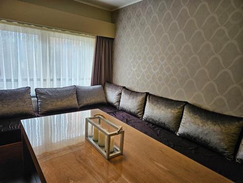 Oriëntaalse lounge €990, Huis en Inrichting, Zetels | Complete zithoeken, Zo goed als nieuw, Hout, Stof, Ophalen of Verzenden