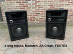 Set nette TOPJES 12/1/1” Monarch, AA Craaft, Fostex, Front, Rear of Stereo speakers, Gebruikt, 120 watt of meer, Ophalen