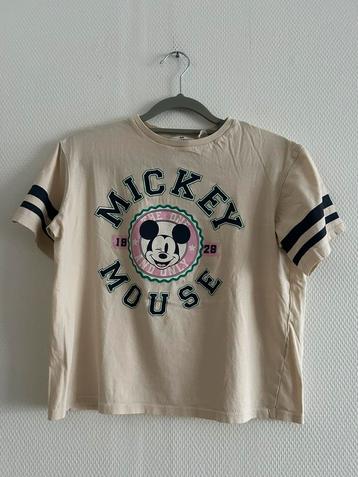 Beige t-shirt Mickey Mouse Disney H&M maat 146-152, Kinderen en Baby's, Kinderkleding | Maat 146, Meisje, H&M, Ophalen of Verzenden