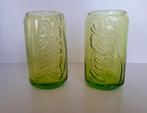 Vintage Coca Cola "Cann" (= blikje) glas McDonalds - Groen, Ophalen of Verzenden, Zo goed als nieuw, Frisdrankglas