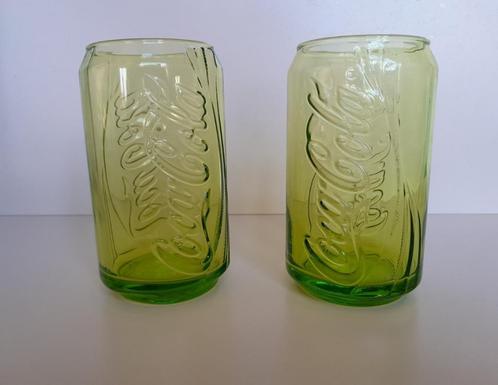 Vintage Coca Cola "Cann" (= blikje) glas McDonalds - Groen, Verzamelen, Glas en Drinkglazen, Zo goed als nieuw, Frisdrankglas