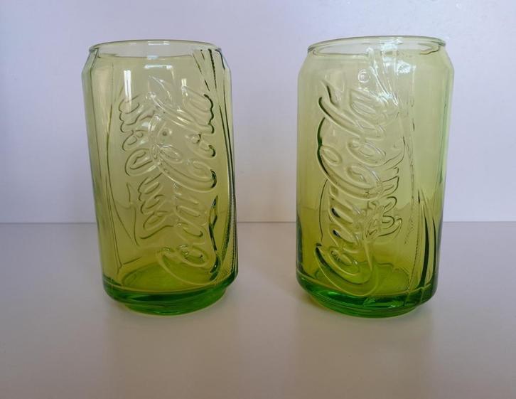 Verre McDonalds Vintage Coca Cola « Cann » (= boîte) en verr, Collections, Verres & Petits Verres, Comme neuf, Verre à soda, Enlèvement ou Envoi