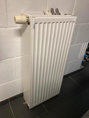 Witte radiator - dubbel - 40 x 90, Moins de 60 cm, Enlèvement, Utilisé, 80 cm ou plus