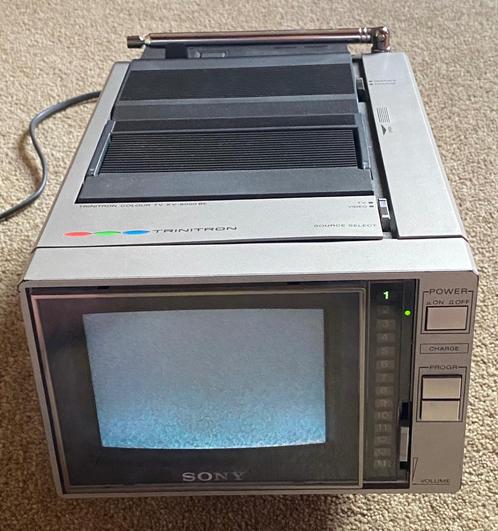 Sony KV-6000BE — Vintage draagbare tv — compleet met, Audio, Tv en Foto, Vintage Televisies, Gebruikt, Minder dan 40 cm, Sony