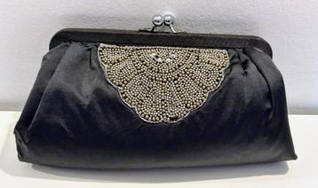 Noa Noa zwarte clutch met pareltjes beschikbaar voor biedingen