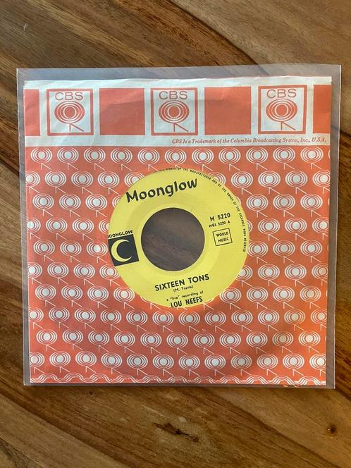 Lou Louis Neefs Sixteen Tons 45 rpm vinyl single, CD & DVD, Vinyles Singles, Utilisé, Single, Enlèvement ou Envoi