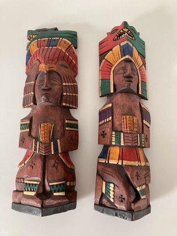 Maya / Azteken / Inca houten beeldjes beschikbaar voor biedingen