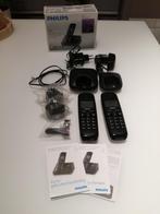 Philips D705 draadloze telefoons, Telecommunicatie, Ophalen of Verzenden, Gebruikt, 2 handsets