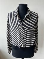 Wit /zwart zijde/sarijn blouse 40, Kleding | Dames, Ophalen of Verzenden, Zo goed als nieuw, Wit