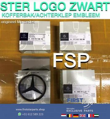 AMG kofferklep STER ZWART Mercedes achterklep LOGO C63 W205 