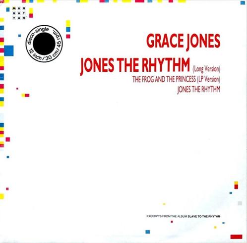 12"  Grace Jones ‎– Jones The Rhythm, CD & DVD, Vinyles | Dance & House, Utilisé, Disco, 12 pouces, Enlèvement ou Envoi