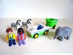 Playmobil 123: auto, aanhanger, 3 dieren, en 2 poppetjes, Kinderen en Baby's, Ophalen of Verzenden, Gebruikt, Complete set