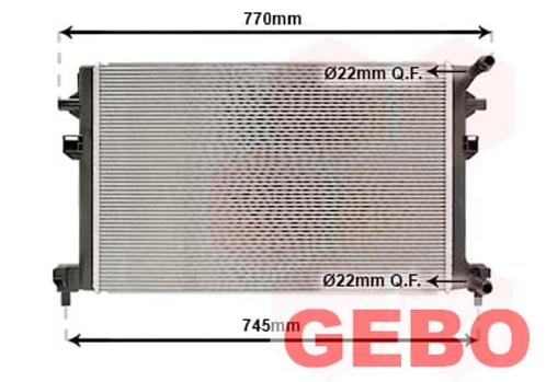 Volkswagen Golf 7 1.4 TSI radiateur Watergekoelde Intercoole, Auto-onderdelen, Motor en Toebehoren, Volkswagen, Nieuw, Ophalen of Verzenden