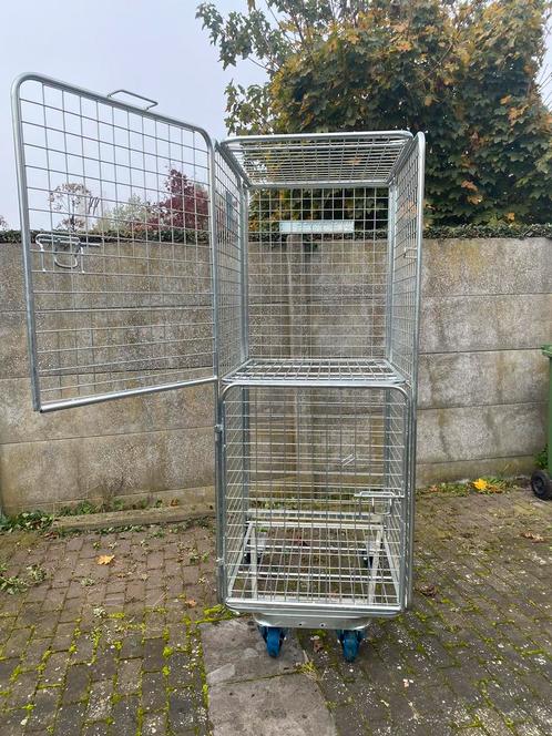 Rolcontainer anti-diefstal met twee deurtjes, Doe-het-zelf en Bouw, Transportwagens, Zo goed als nieuw, Ophalen