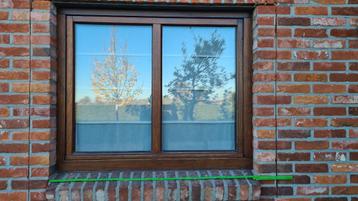 Padouk raam draaikip dubbel glas 2 stuks beschikbaar voor biedingen