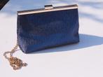 Joli petit sac de soirée bleu vintage, Enlèvement ou Envoi, Comme neuf, Bleu, Sac de soirée