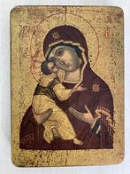 Kleine icoon Maria met Kind (14,5 op 10,5 cm), Antiek en Kunst, Curiosa en Brocante, Ophalen of Verzenden
