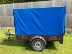 Gesloten aanhangwagen met bache huif 750kg afbeebare huif, Ophalen, Zo goed als nieuw
