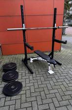 Squatrek / Bankdruk Rek , Bankje,Gewichten,Barbell 220cm, Sport en Fitness, Ophalen, Gebruikt, Overige typen