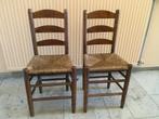 Set van 2 stoeltjes, gevlochten zitting in heel goede staat, Antiek en Kunst, Ophalen