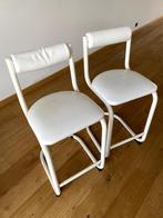 Barstoelen, wit, 2 stuks, Huis en Inrichting, Ophalen, Gebruikt