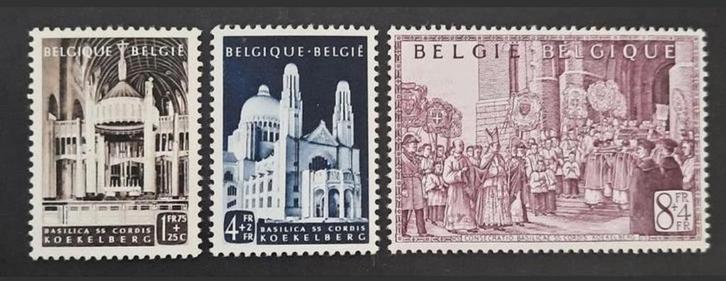 België: OBP 876/78 ** Van Roey en Koekelberg 1952., Postzegels en Munten, Postzegels | Europa | België, Postfris, Orginele gom