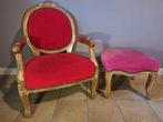 Kinder armstoel + poef / voetenbank . Stijl Barok / Louis XV, Ophalen