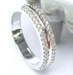 18KT gouden ring met 40 Briljant geslepen diamanten NATUREL!, Wit, Ophalen of Verzenden, Zo goed als nieuw, 17 tot 18