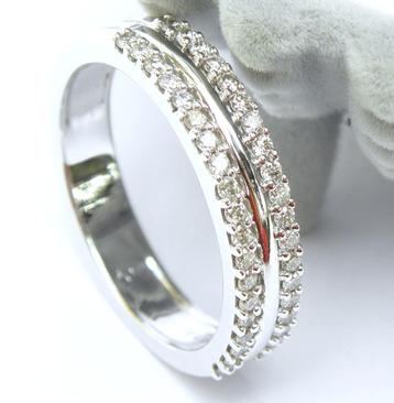 18KT gouden ring met 40 Briljant geslepen diamanten NATUREL! beschikbaar voor biedingen