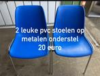 2 pvc kuipstoelen, Huis en Inrichting, Stoelen, Ophalen, Gebruikt