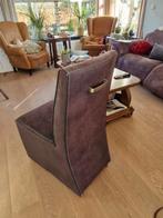 8 Stoelen met wieltjes te koop, Huis en Inrichting, Stoelen, Ophalen, Kunststof, Gebruikt, Zwart