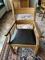 Stoelen gezandstraald , massief eikenhout, Huis en Inrichting, Ophalen, Gebruikt, Twee, Bruin