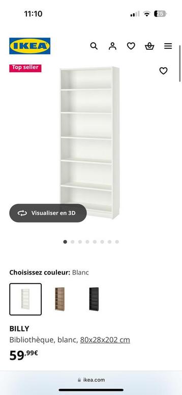 Bibliotheque BILLY meuble a chaussures + planches suppl  beschikbaar voor biedingen