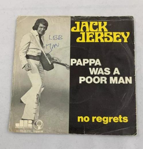 JACK JERSEY Pappa was a poor man / No regrets JR PRODUCTIONS, Cd's en Dvd's, Vinyl Singles, Zo goed als nieuw, Verzenden