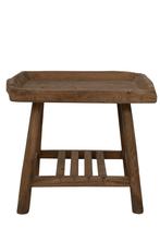 Robuust Teakhouten bijzettafel /dienblad, Huis en Inrichting, Nieuw, 60 cm of meer, Rechthoekig, Hout