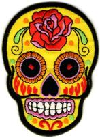 Sugar Skull stoffen opstrijk patch embleem #41, Collections, Autocollants, Envoi, Neuf