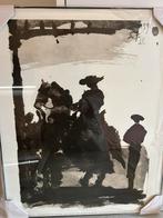 Reproductie Picasso ‘Toros y toreros’ donkere kader en glas, Ophalen of Verzenden, Nieuw